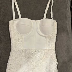 White color dress . Size small